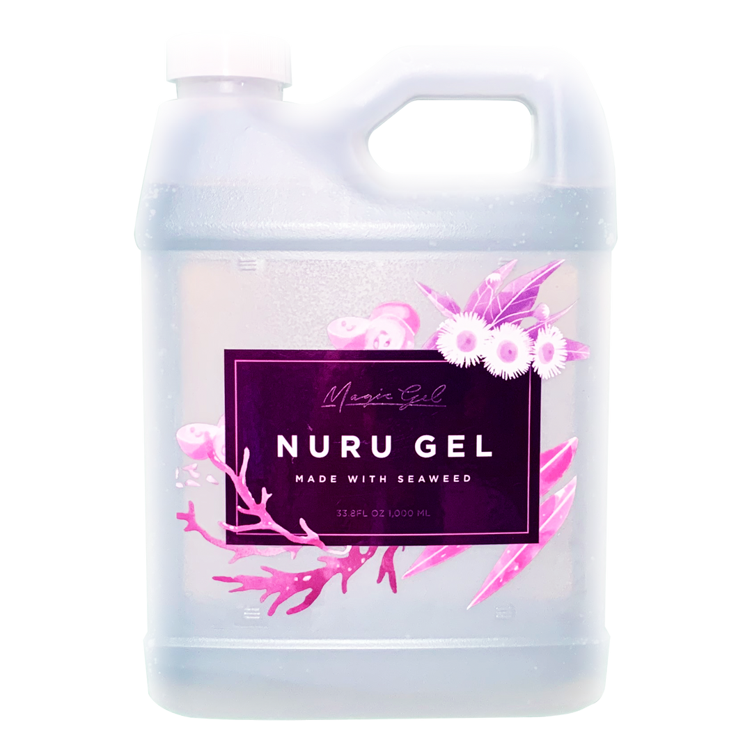 Magic Gel Nuru Massage Therapy Gel | Naturally Stain, Flavor and Fragrance Free | Ideal for Massage, Sore Muscles, Dry Skin | 33.8 Oz