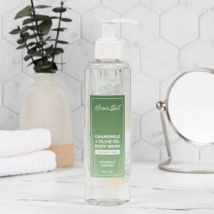 Magic Gel Chamomile &amp; Olive Oil Body Wash | Naturally Derived | Clean Hydrated Skin of All Types | 8 oz